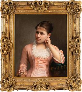 7. Władysław Czachórski Portret kobiety w różowej sukni r PDA09659