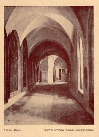 Kulesza Marian Wnętrza korytarza kościoła bernardyńskiego