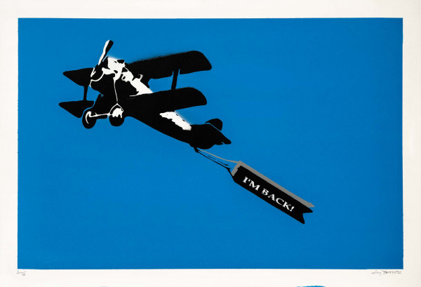 1. NOT BANKSY Banksy Love Plane Blue, 2019 PDA00597